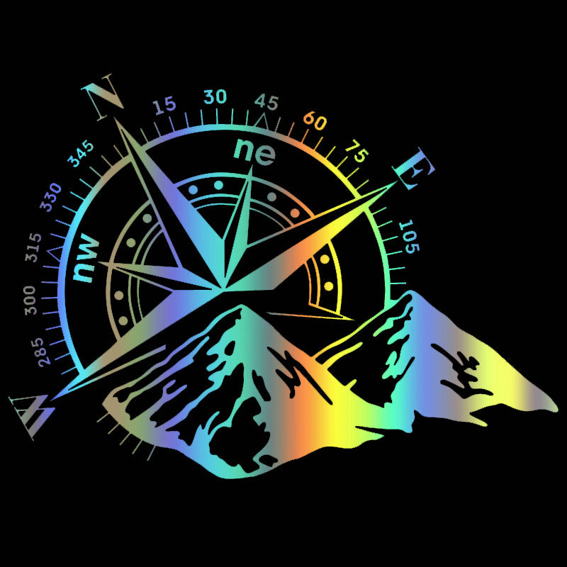 Compass Wind Rose Die-Cut Vinyl Decals, Waterproof Car Decor - view 9