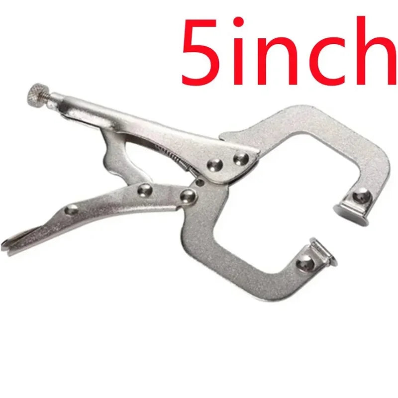 5 Inch C Clamp Locking Welding Clamp Mini Alloy Locking Pliers Assorted Set for DIY Hand Repair Woodworking Tools