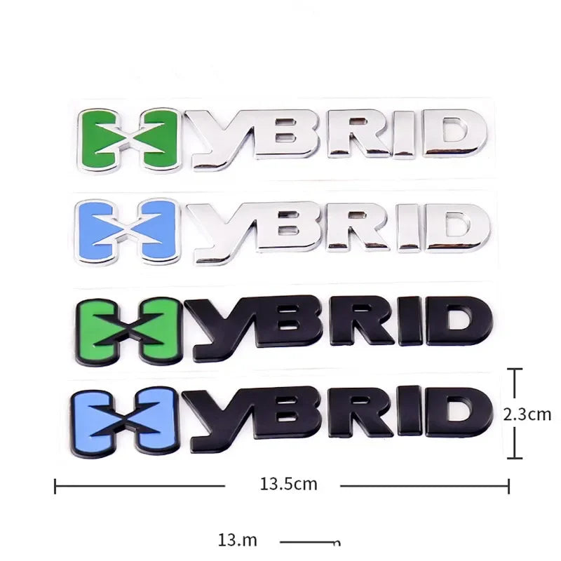3D Metal Hybrid Rear Trunk and Side Fender Emblem Badge Decal - view 4