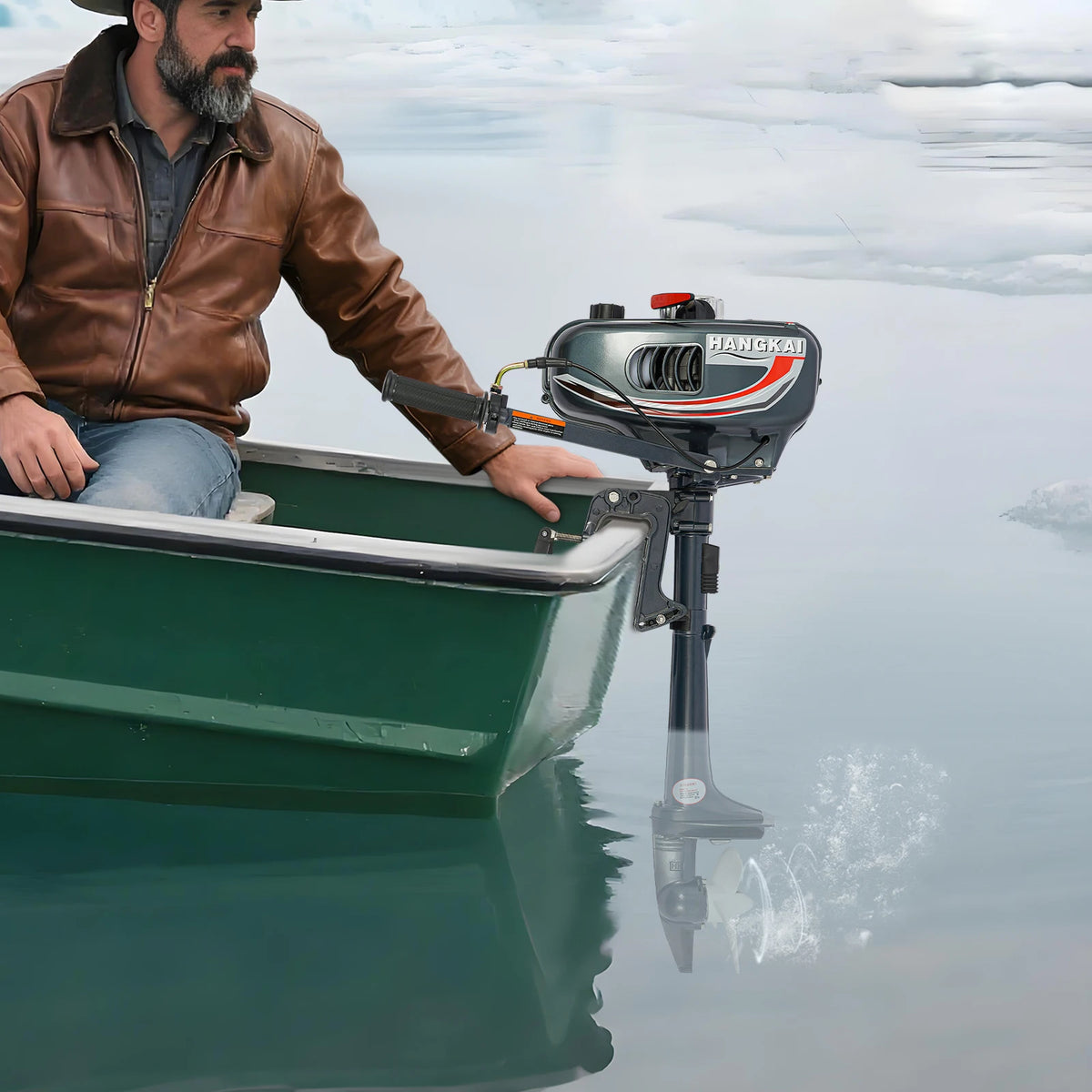3.5HP 2-Stroke Gasoline Outboard Motor, Short Shaft