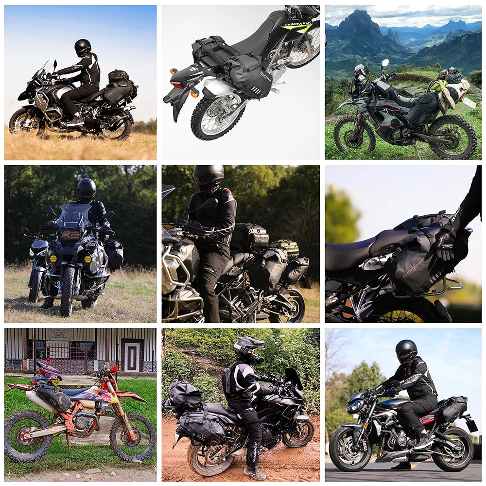 Rhinowalk Waterproof Motorcycle Pannier Bags 18-48L, Pair - image 31