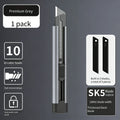 Large Stainless Steel Utility Knife - Heavy-Duty Cutter for Wallpaper, Unboxing, Crafts & Paper Cutting