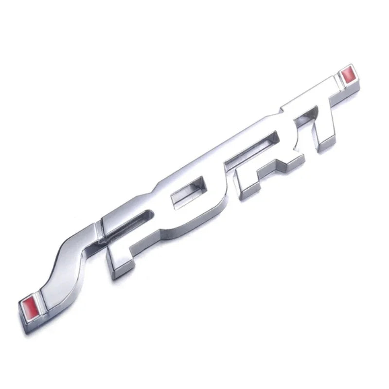 3D Chrome Metal Sport Letter Trunk Emblem Badge Decal - view 2