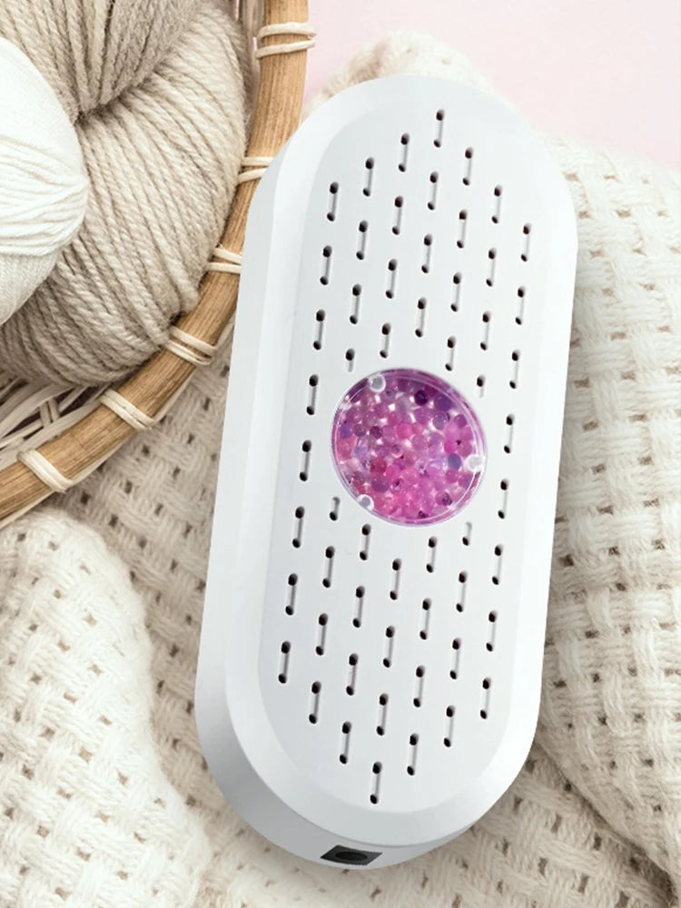 USB mini dehumidifier, reusable moisture absorber for wardrobes and cabinets