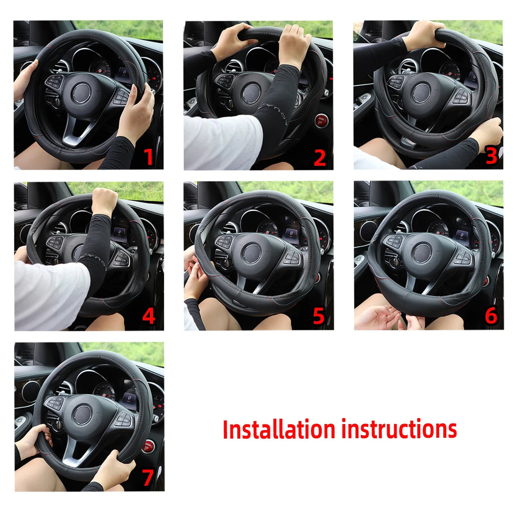 Faux Lambskin Plush Steering Wheel Cover, 14.5 to 15 Inch