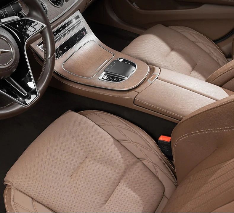Synthetic Leather Car Seat Cushion with Lumbar Section