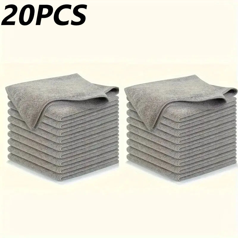 Thick Lint-Free Microfiber Cleaning Cloths for Car Windows, Reusable