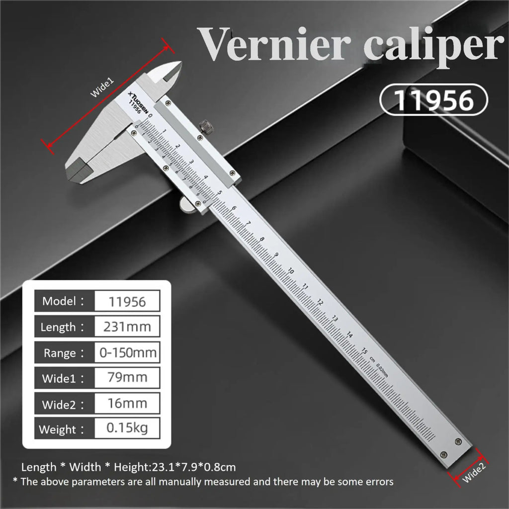 Digital Stainless Steel Caliper 0-150mm, IP54 Shockproof, Dial Display