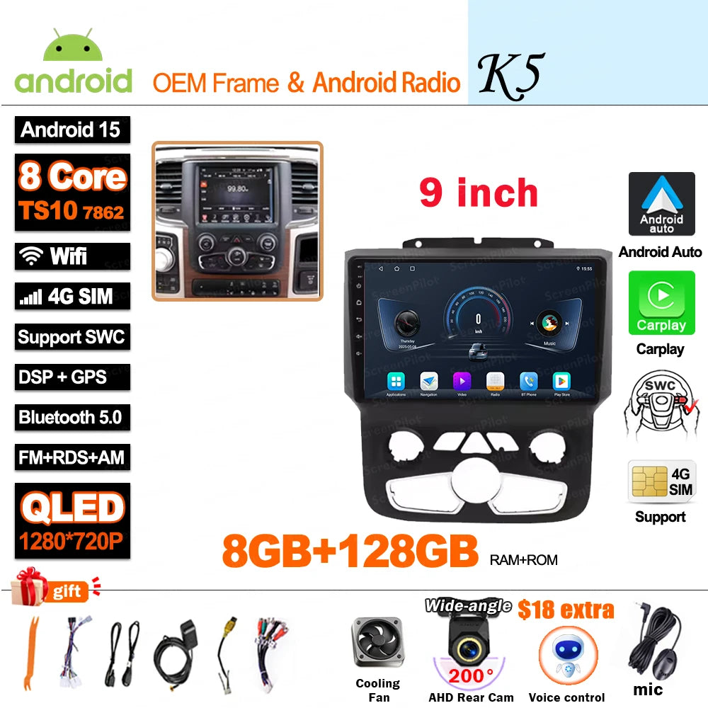 Android 16 Car Stereo Head Unit for Dodge Ram 1500 2500 3500 2013-2018 - image 50