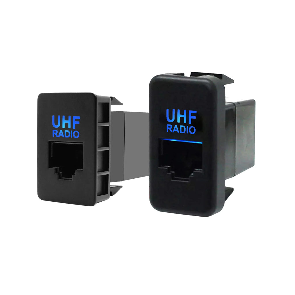 UHF Radio RJ45 Socket with Blue LED for Toyota RAV4 Hilux Prado