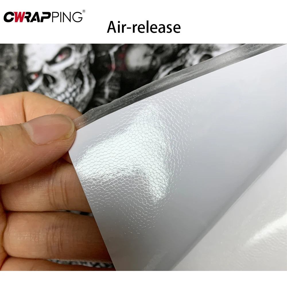 Skull Camo Car Wrap Vinyl Film - Self-Adhesive Sticker for Vehicle - image 4