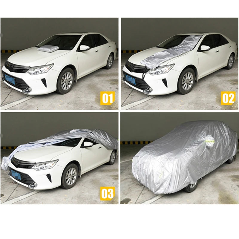 Full Exterior Car Cover for Sedan and SUV, 8 Sizes