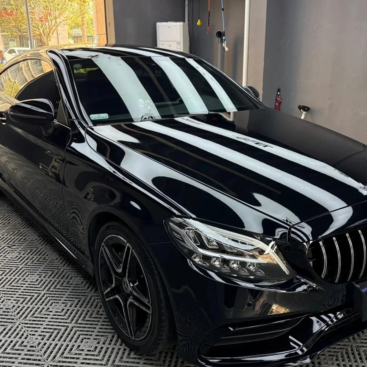 Gloss Piano Black Vinyl Wrap Film for Car Trim and Mirrors