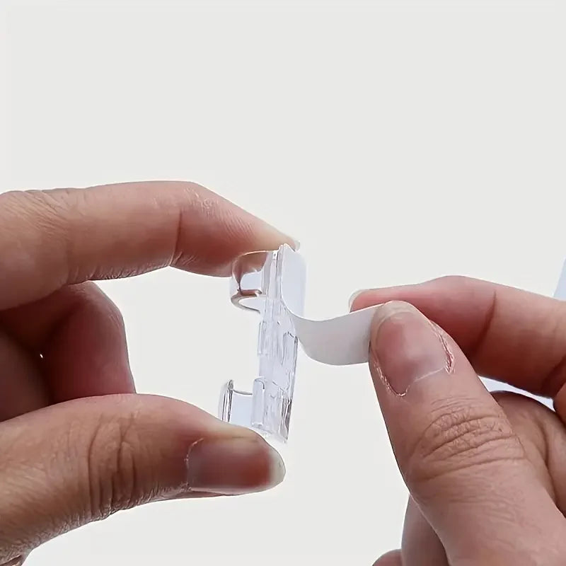Clear Plastic Cable Clips – Adhesive Cord Holders
