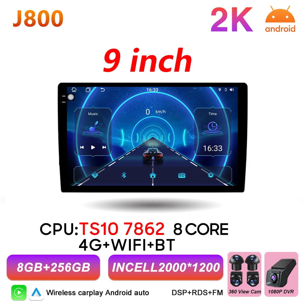 9/10 Inch Double DIN Car Stereo with Wireless CarPlay & Android Auto - image 29