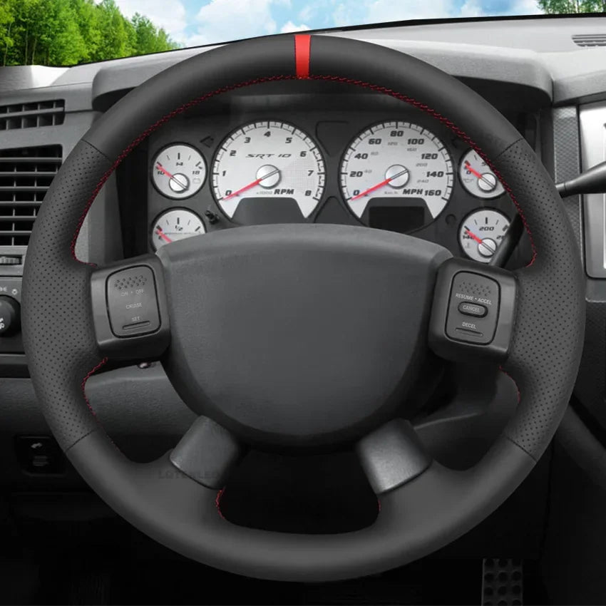 Faux Leather Steering Wheel Cover for Dodge Ram Dakota Durango - 38cm - image 4