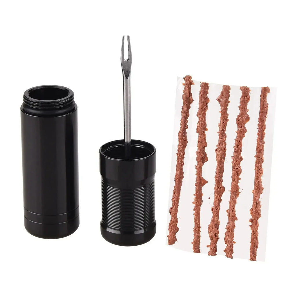 Tubeless Tire Repair Strips - For Emergency Puncture Fix on Car, Motorcycle Bike Tyres, Includes Stirring Glue for Quick Repairs