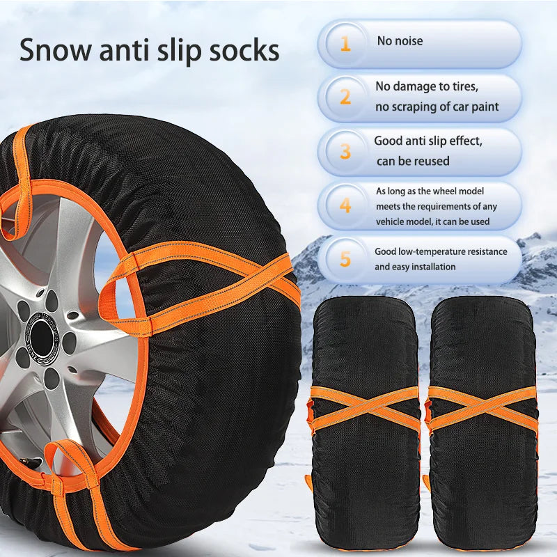 2PCS/Set Car Snow Chain for Car Tire Snow Sock Wheel Tyre Off-road Tires Winter Cars Wheel Chains SUV Winter Off Road 4x4 Vehic
