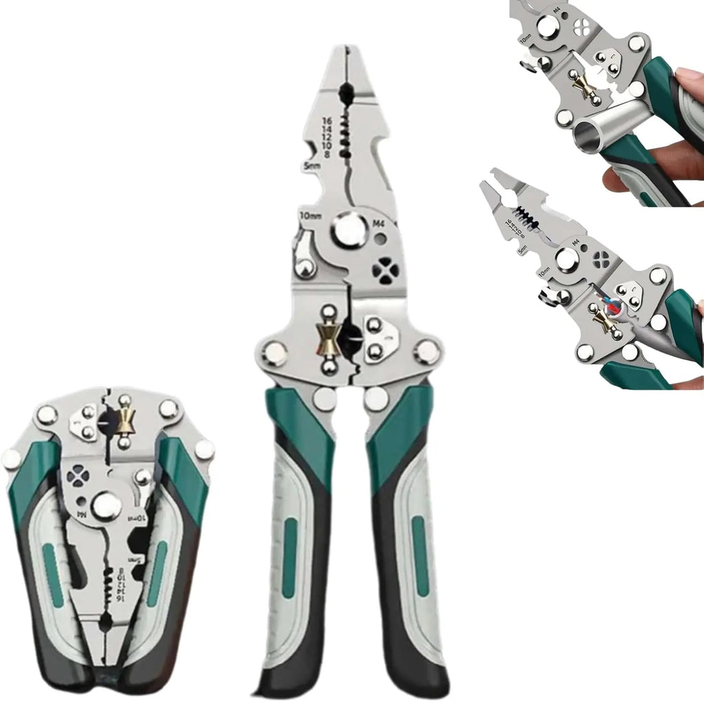 Foldable Wire Stripper Multi-Function Electrician Pliers Crimping Tool - image 6