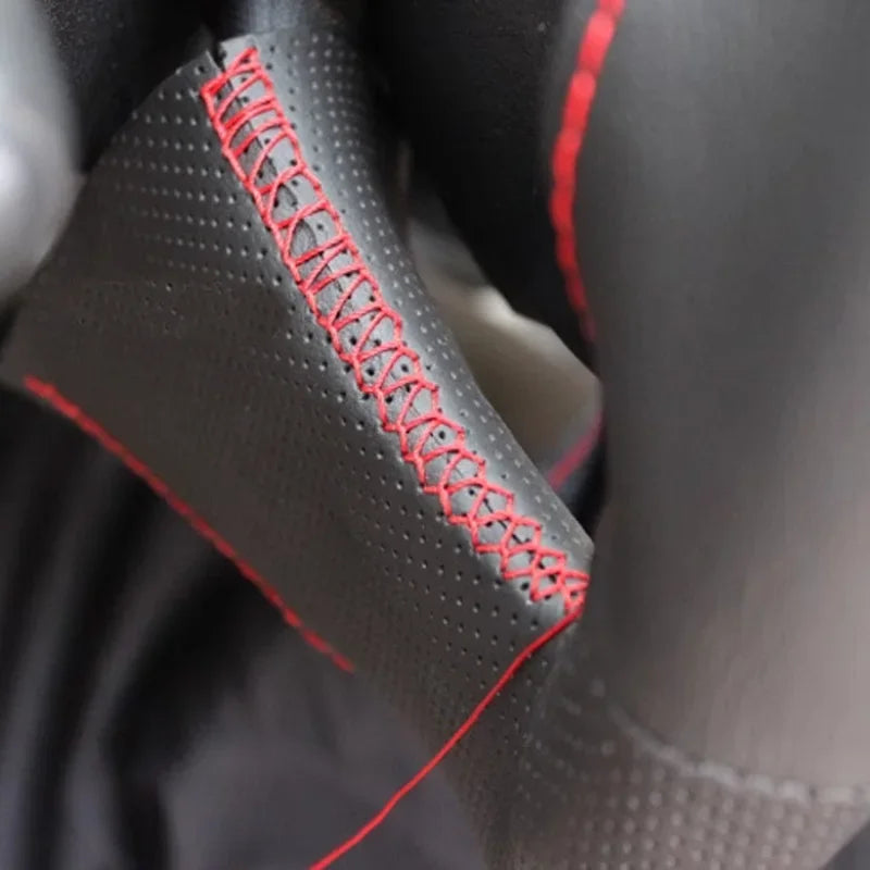 Custom Leather Steering Wheel Cover for Toyota iQ (2009-2013) - image 4