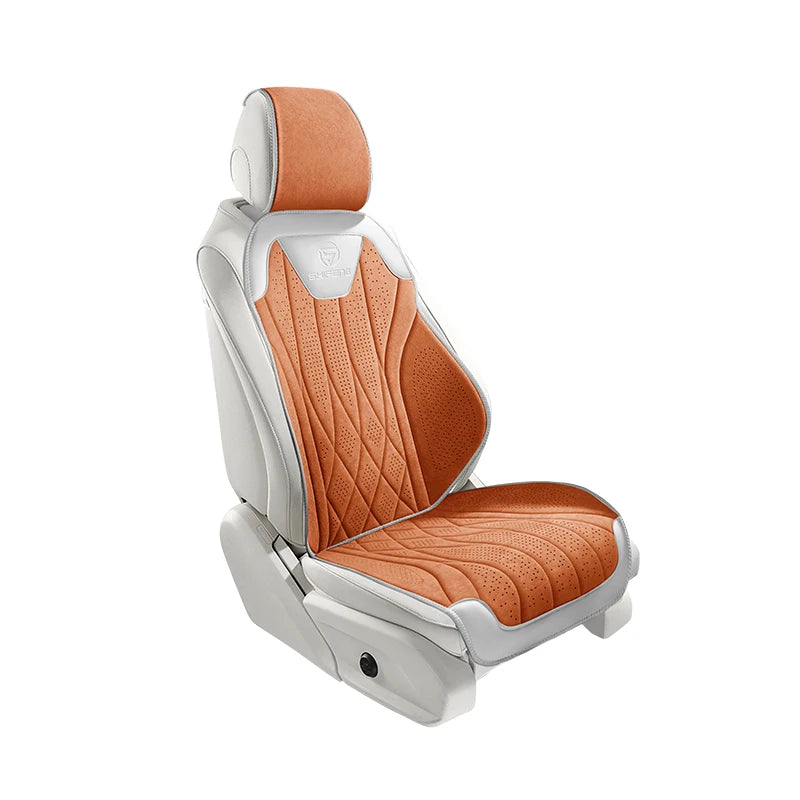 Perforated Suede-Finish Car Seat Covers, Single, Pair or Rear
