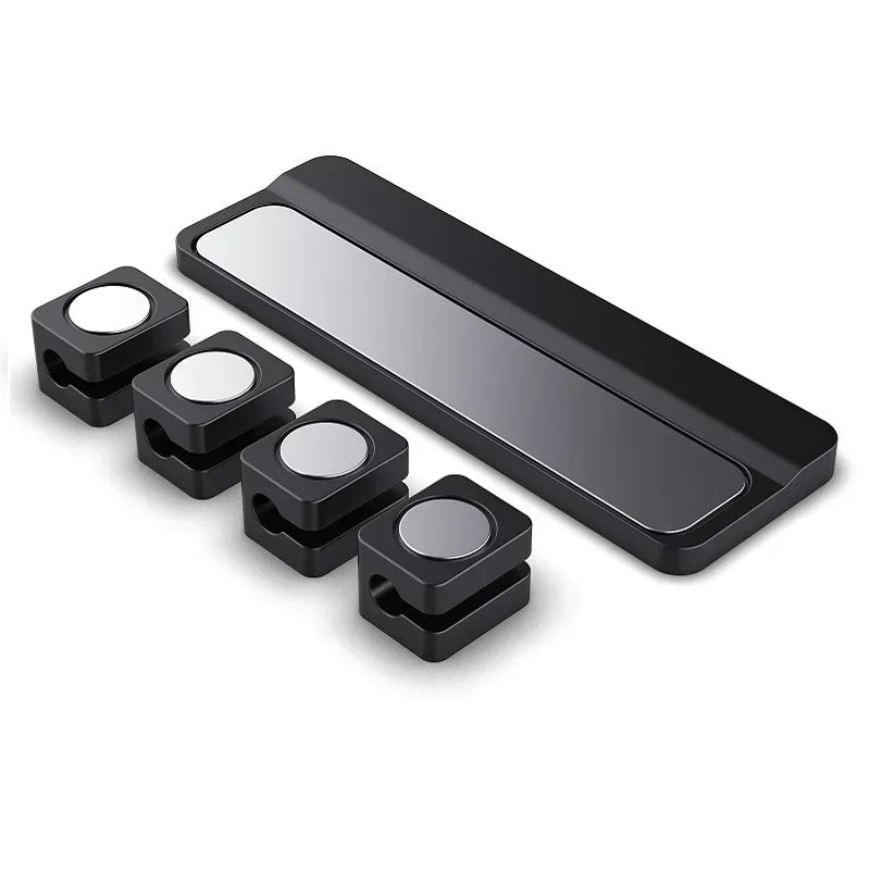 Magnetic Under-Desk Cable Clips – Adjustable Cord Holder