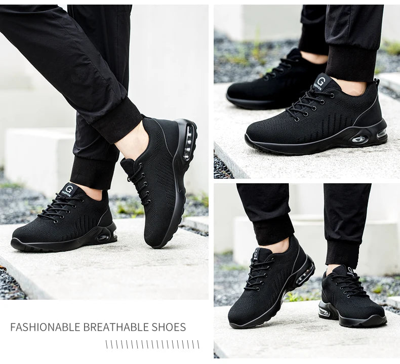 Men's Steel Toe Anti-Smash Work Sneakers & Tactical Boots - image 14