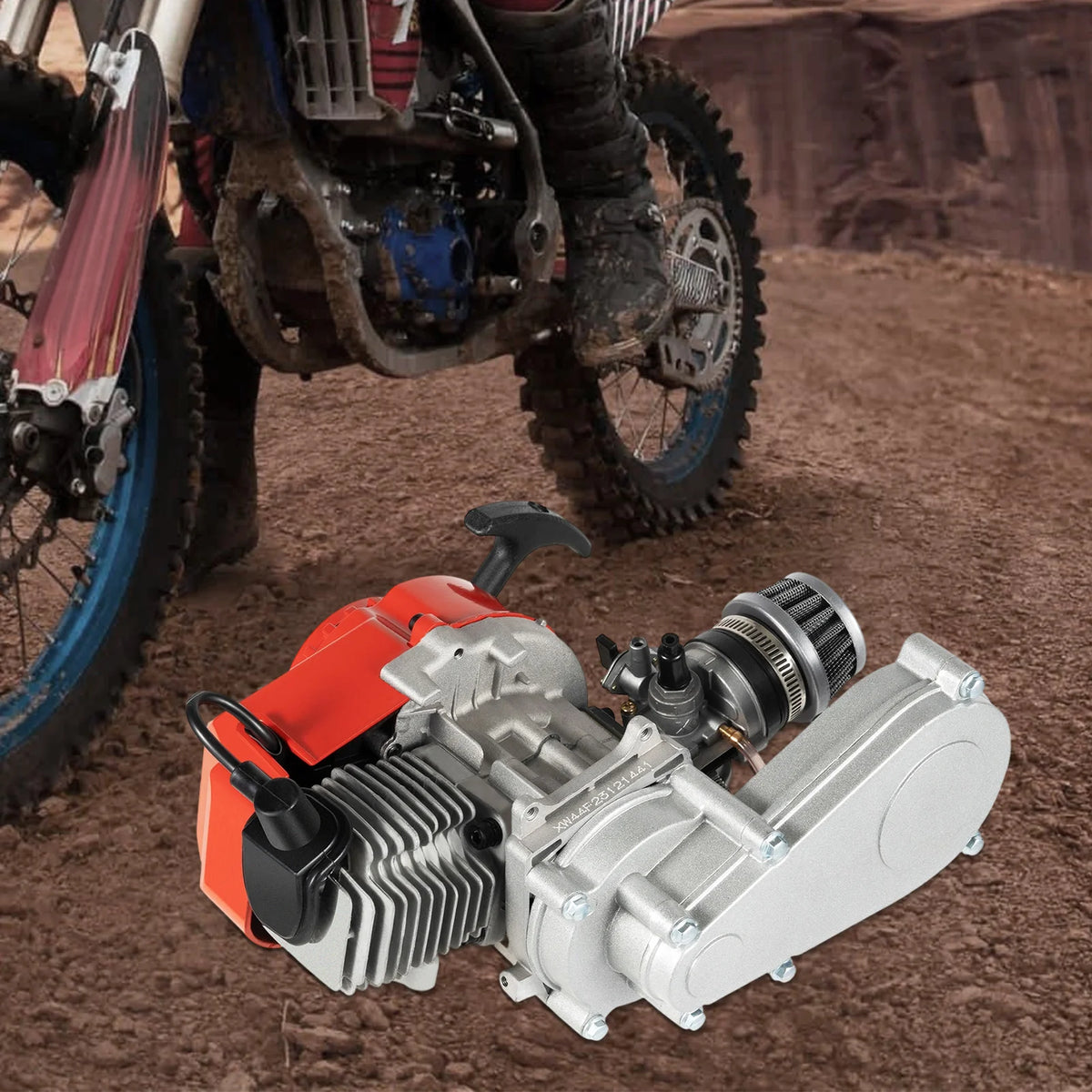 49cc 2-Stroke Engine with CVT Gearbox for Pocket Bikes and Mini ATVs