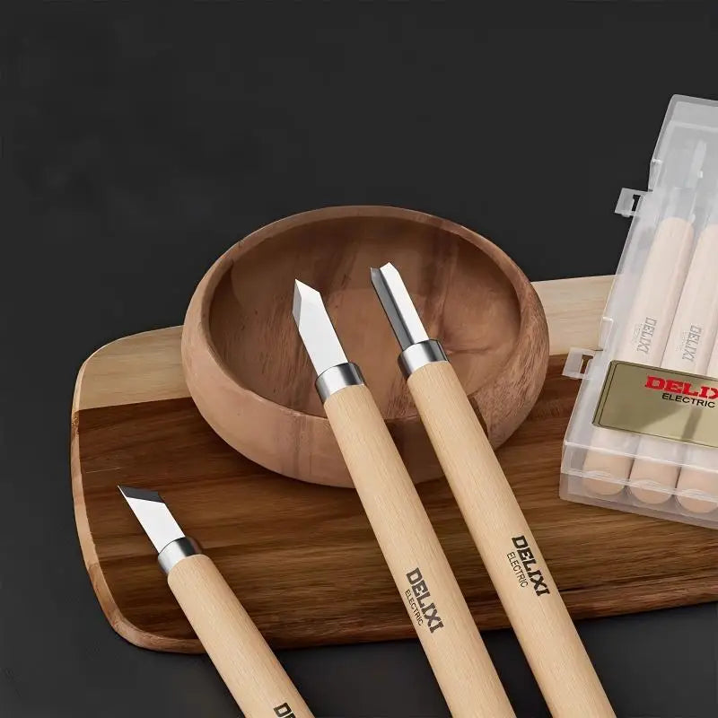 Wood Carving Chisels Set Basic Cutting Detailed Woodworking DIY Hand Tools Gouges Knife Kit for Craftsmanship