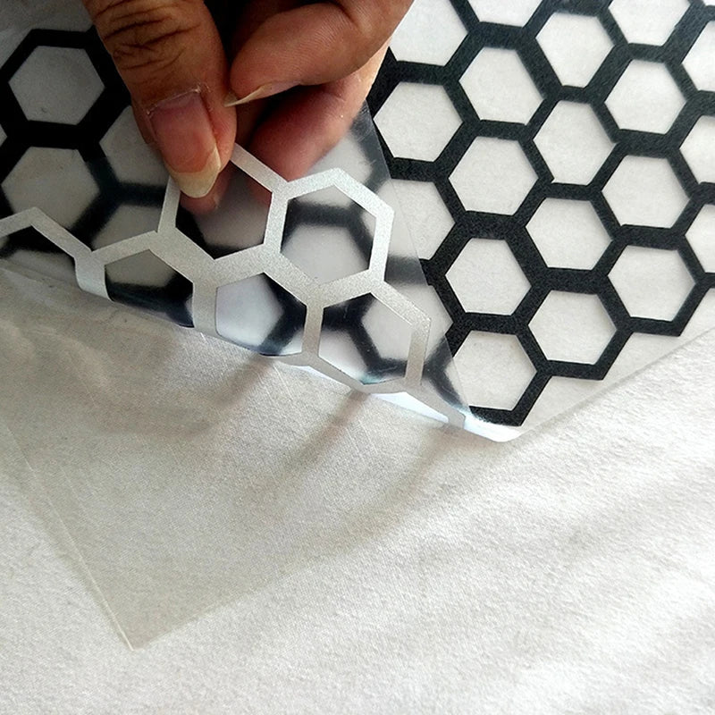 Honeycomb Motorcycle Helmet Decal, Waterproof Vinyl Sticker - view 3