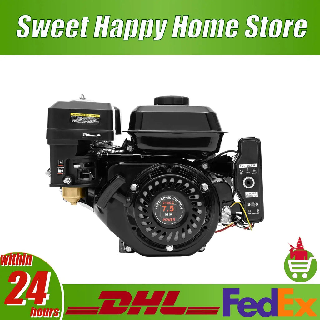 7.5HP 210cc 4-Stroke Gas Engine with Electric Start