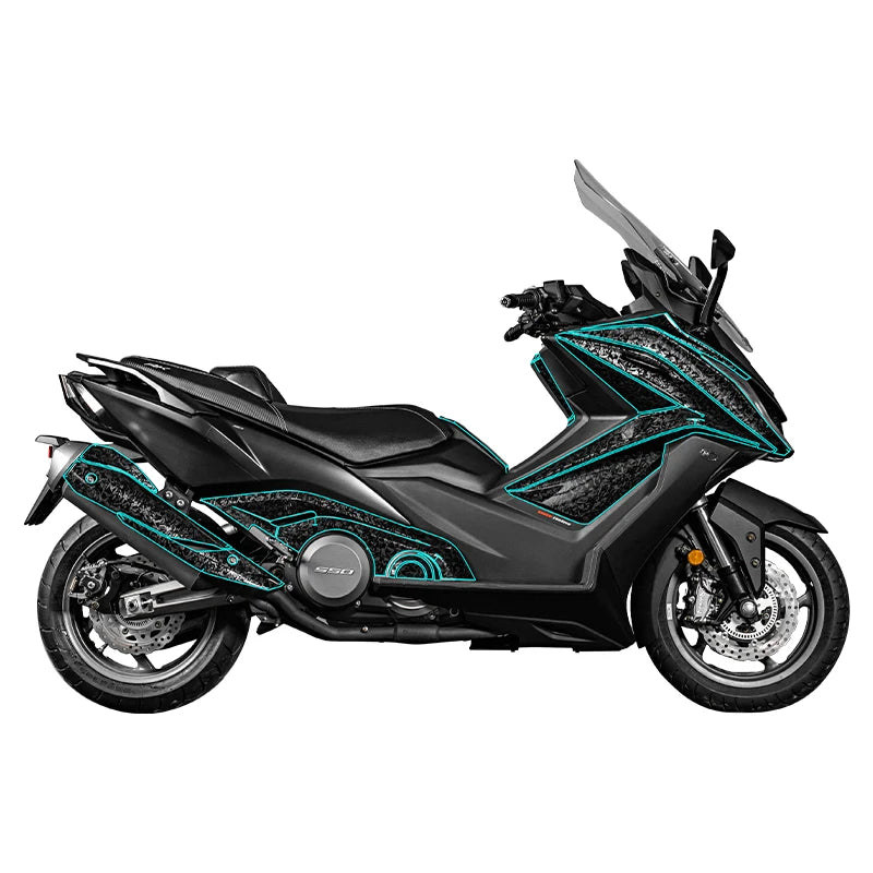 Forged Carbon Look Fairing Sticker Kit for Kymco AK550 - view 6