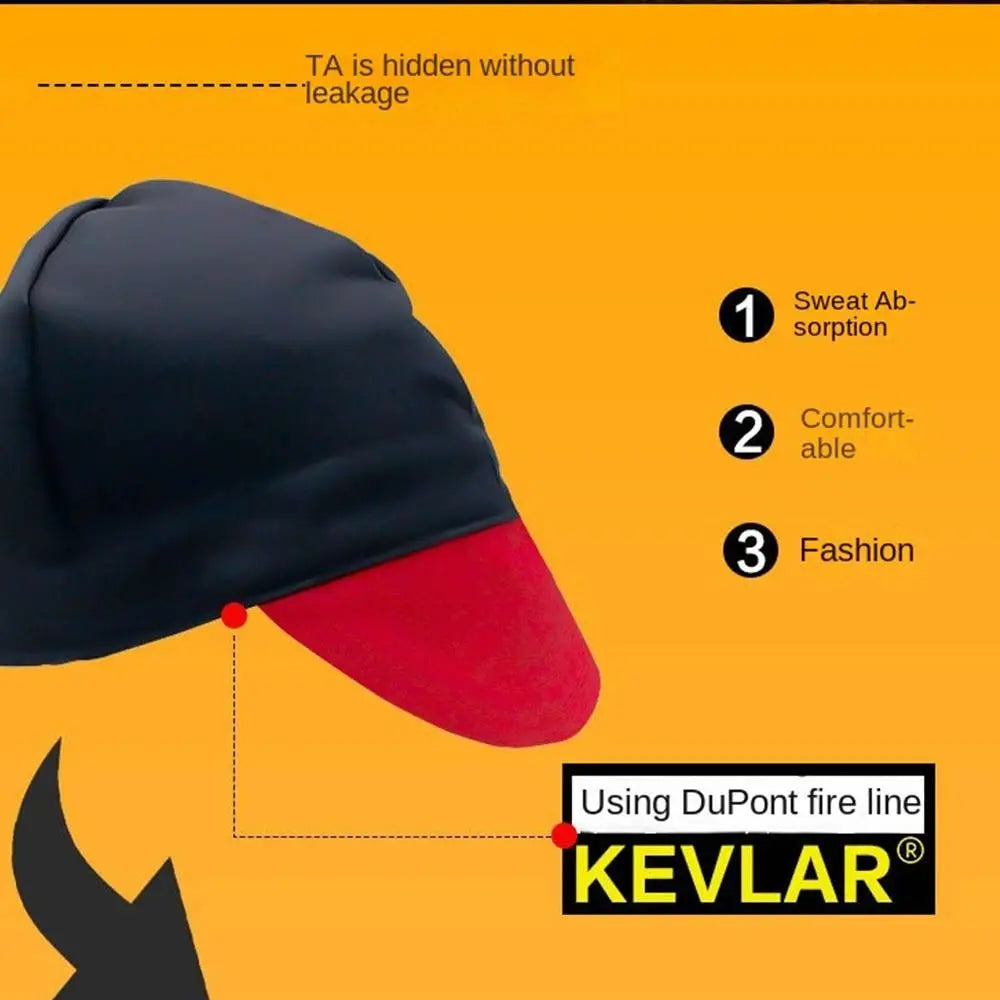 Sweat Absorption Welding Cap Hat Adjustable Anti-scalding Welder Work Cap Safety Retardant Welding Protective Hat Welder