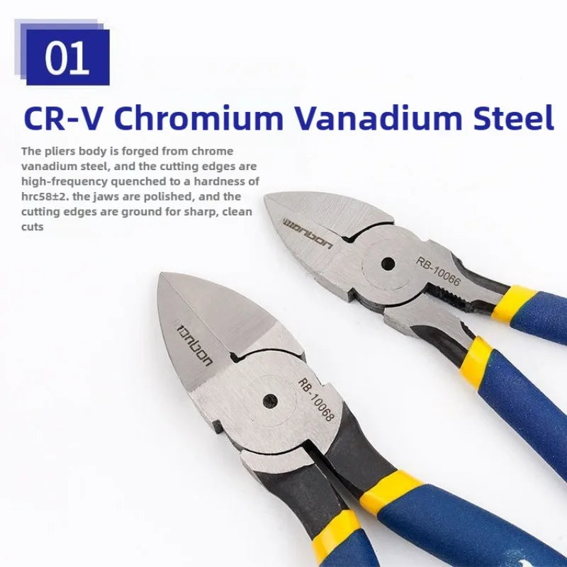 5/6 Inch Professional Cutting Pliers Wire Stripping Tool Side Cutter for Cable