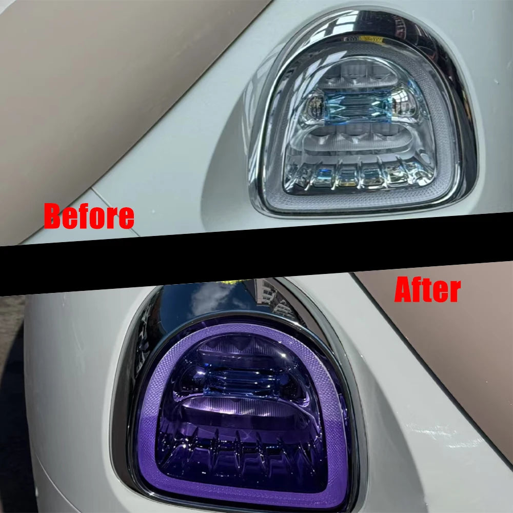 Light Purple Car Headlight Taillight Protection Film 30x200cm - image 6