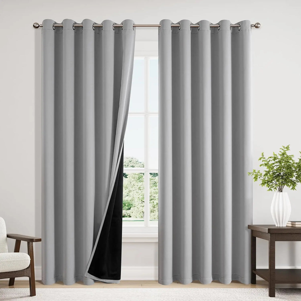 Eyelet Thermal Blackout Curtains – 100% Light Blocking
