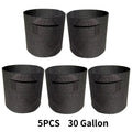 5-Pack Nonwoven Grow Bags with Reinforced Handles