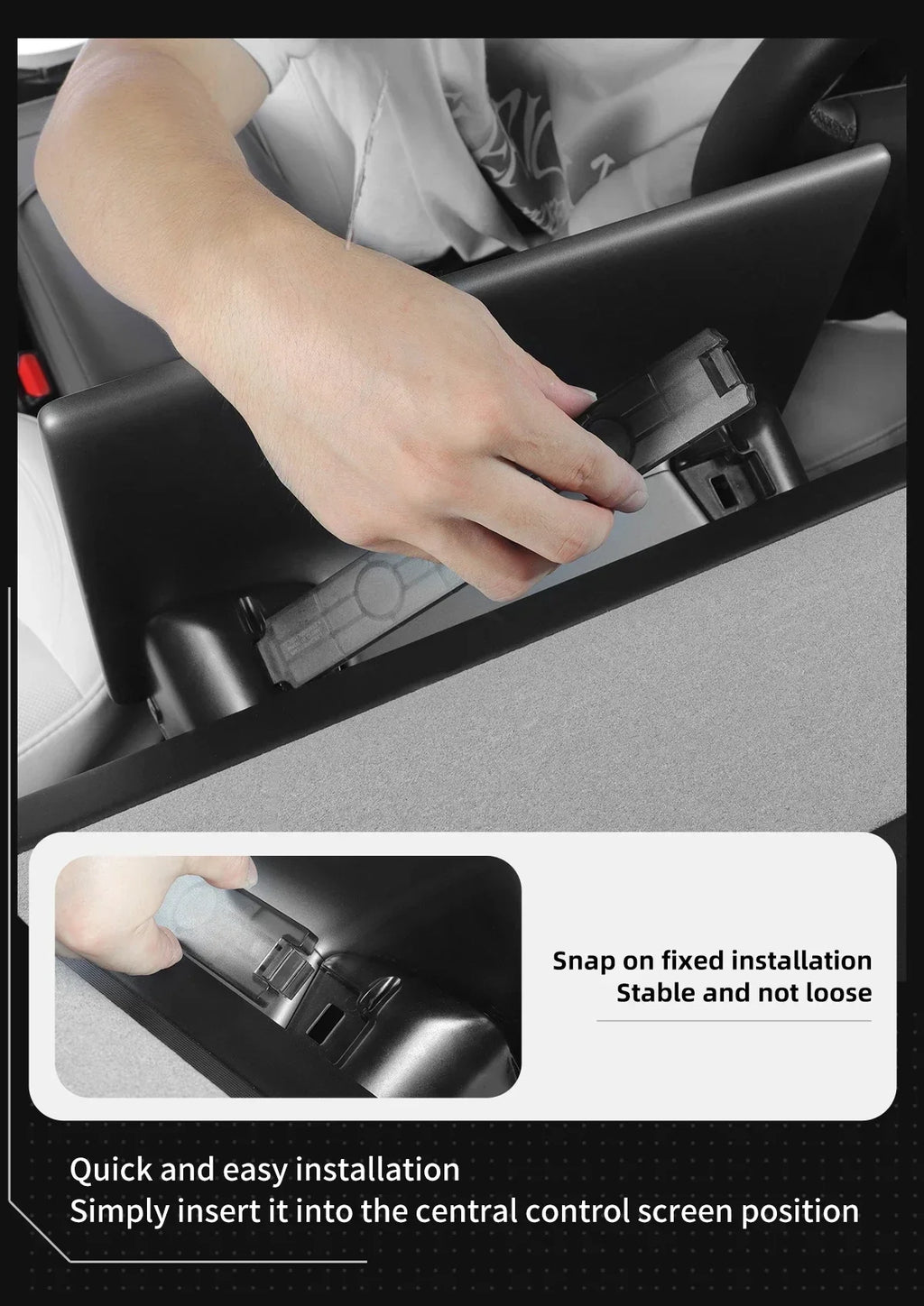 Under Screen Hidden Storage Tray for Tesla Model 3 and Model Y