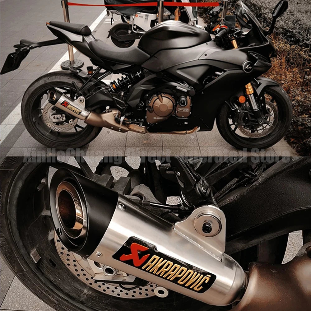 Metal Motorcycle Exhaust Pipe Label Sticker with Lettering Design