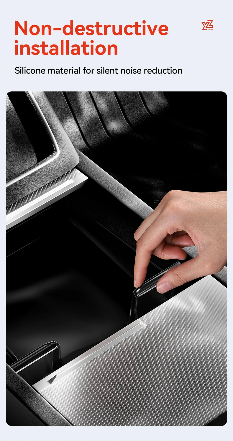 Double-Layer Armrest Storage Box for Tesla Model Y and Model 3