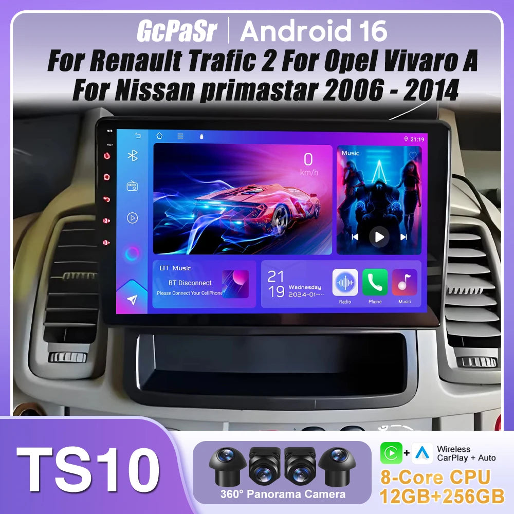 Android Car Radio for Renault Trafic, Vivaro, Primastar (2001-2014)