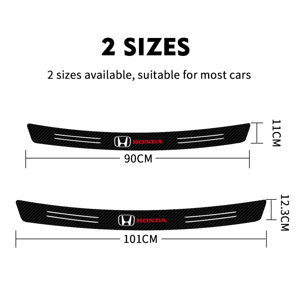Carbon Fiber Rear Trunk Bumper Guard for Honda Fit Civic Jazz Accord - image 12