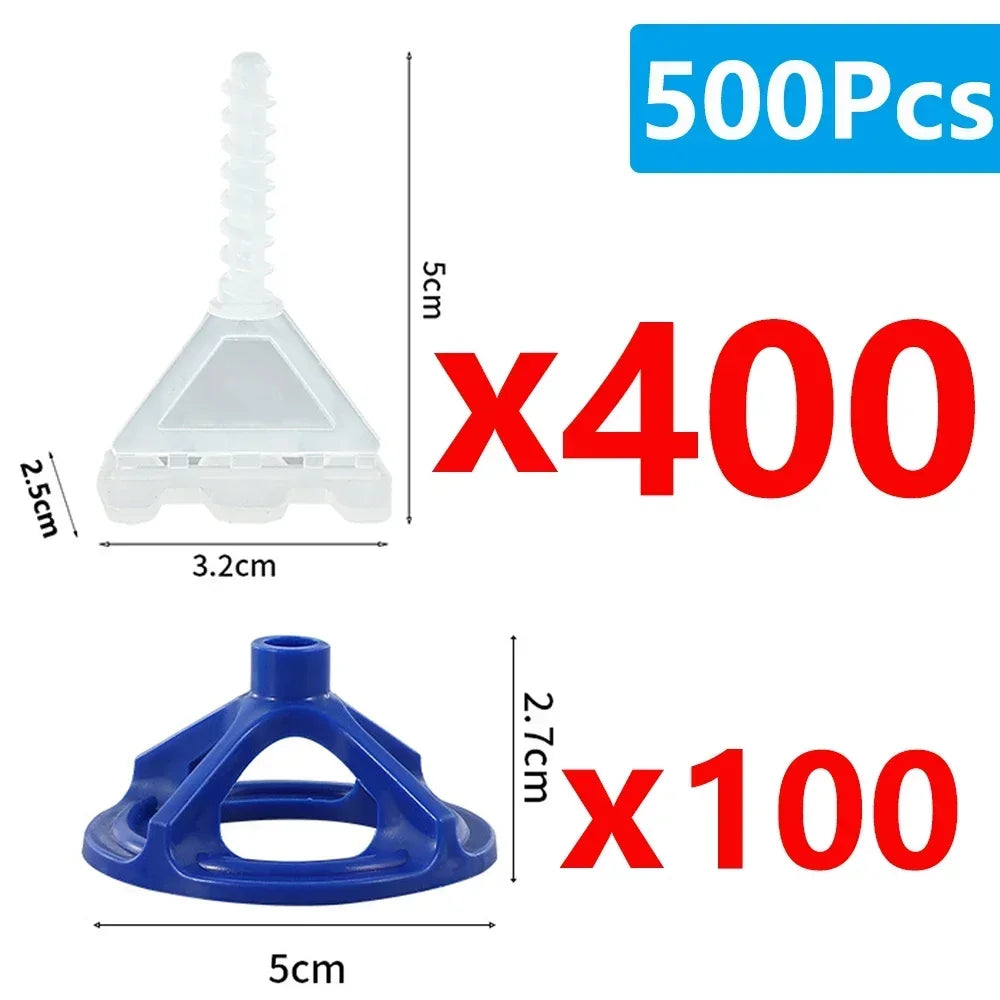 Spiral Tile Leveling System Clips & Wedges for Wall and Floor, 50-600 Pcs