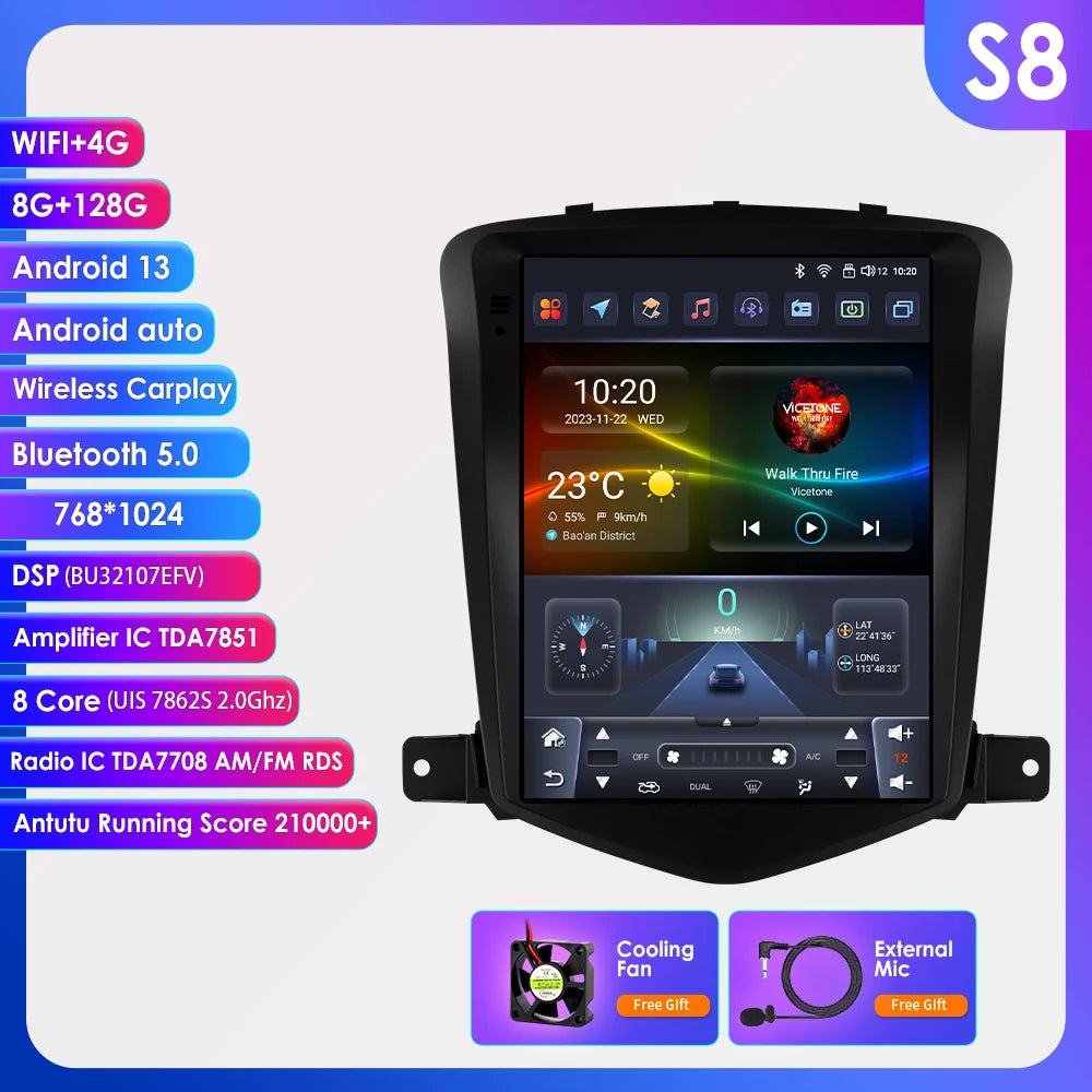 9.7" Android Car Radio for Chevrolet Cruze 2008-2012 GPS CarPlay - image 19