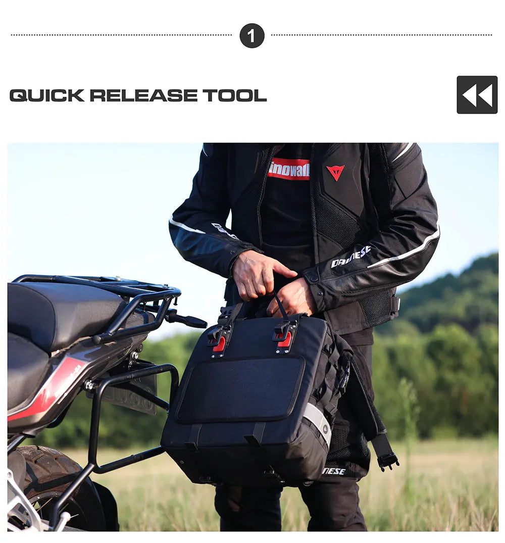 Rhinowalk 20-30L Motorcycle Saddlebag with Waterproof Liner - image 11