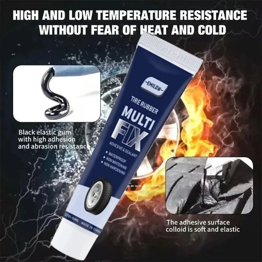 Universal Tire Repair Glue, Tire Sealant, Car Tire Repair Gel Tire Repair Gel Rubber Adhesive Not Corrosive Tire Scratches Crack