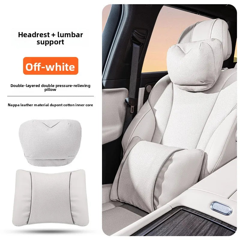 Perforated Artificial Leather Car Headrest or Backrest Cushion