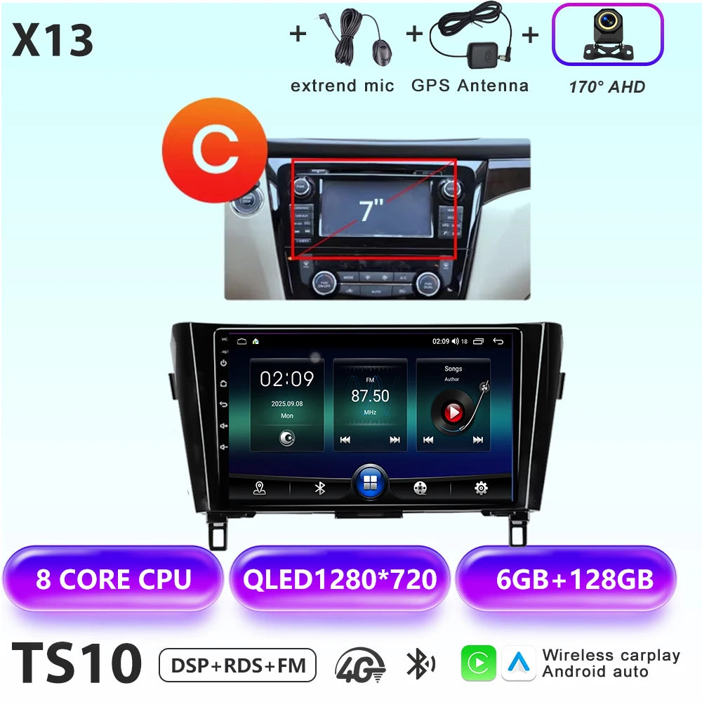 10-Inch Touchscreen Radio for Nissan Qashqai - CarPlay & Android Auto - image 66