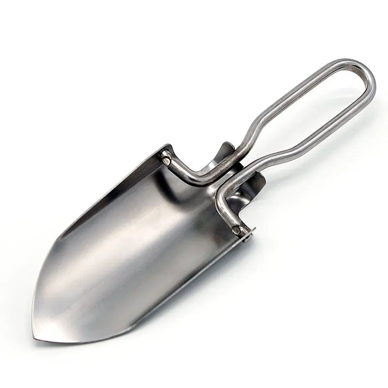 1Piece Stainless Steel Folding Gardening Shovel Spade Multifunctional Portable Garden Planting Transplanting Tool