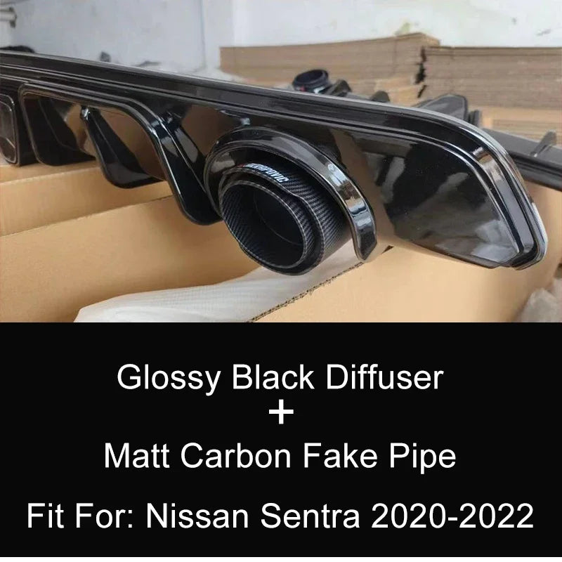 Rear Bumper Diffuser with LED for Nissan Sentra and Sylphy 2020-2022 - view 16